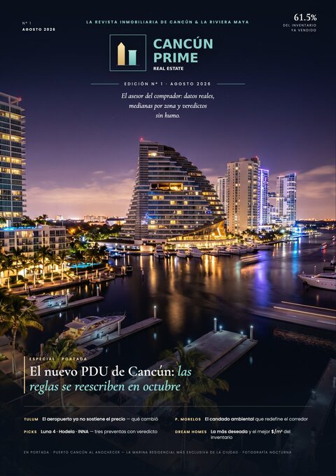 Portada de la Revista Cancún Prime Nº1 · Agosto 2026