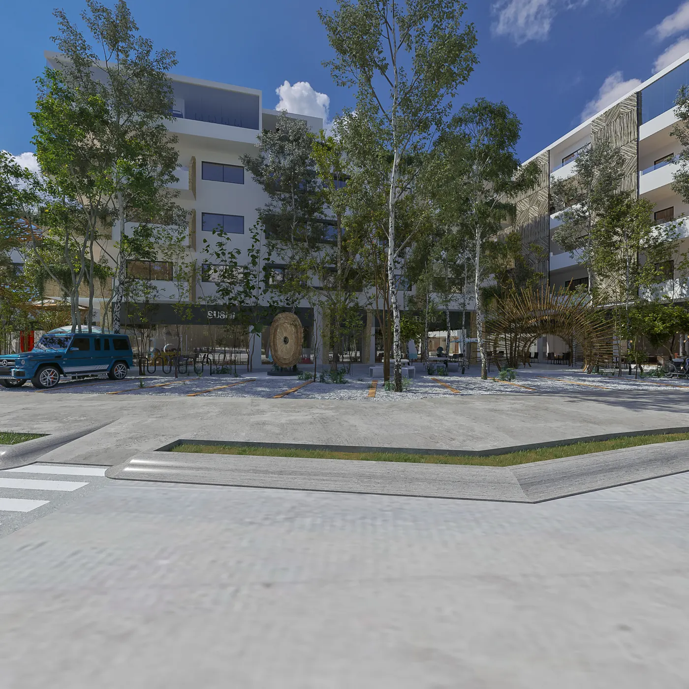 TOWN CENTER Tulum - Render principal en Tulum
