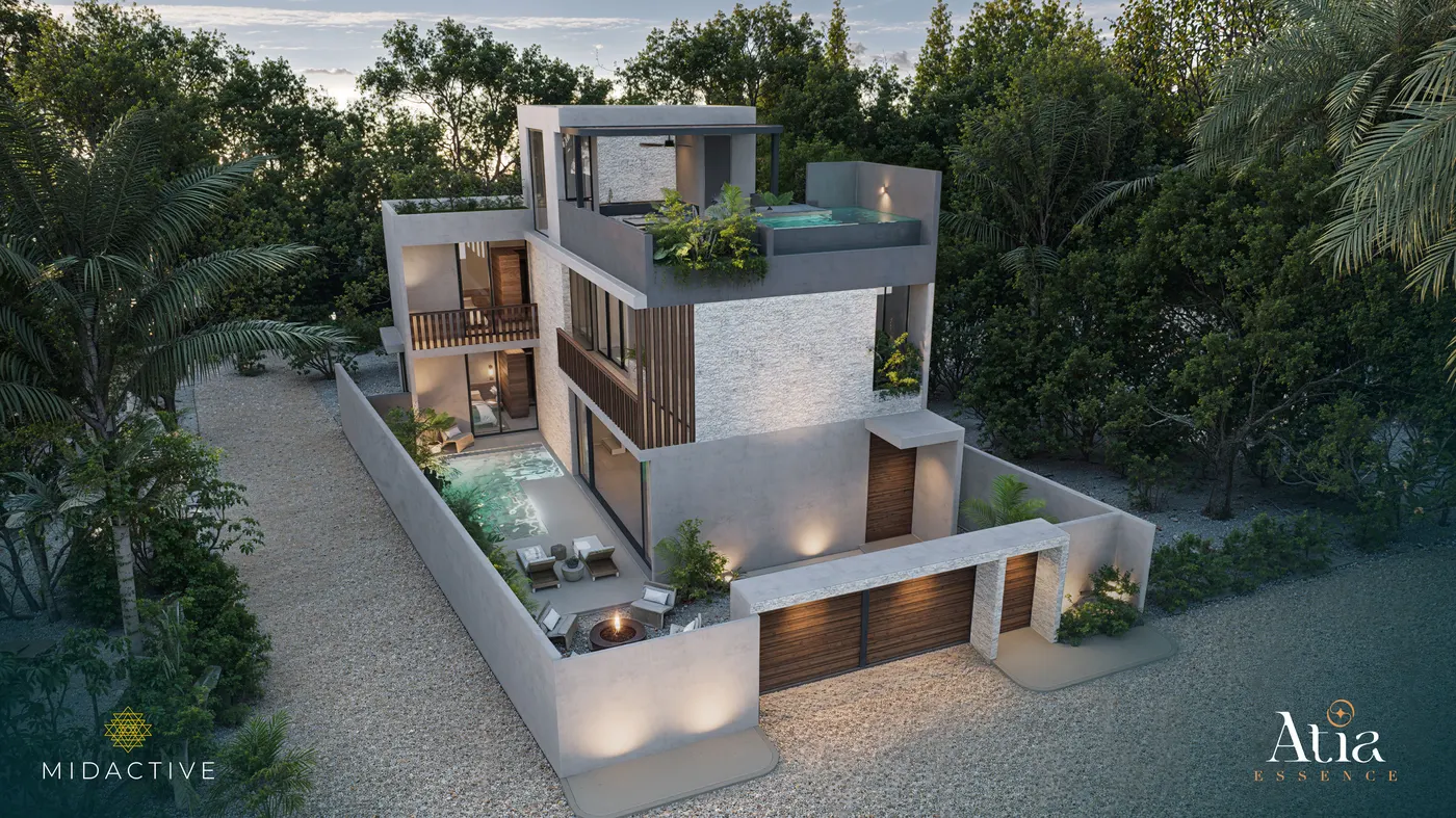 VILLAS ATIA Tulum - Render principal en Tulum